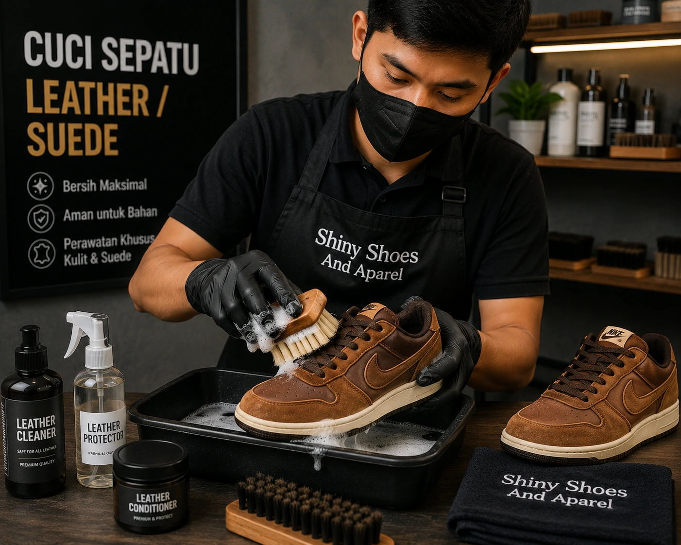 Cuci Sepatu Leather & Suede - Shiny Shoes And Apparel Tasikmalaya